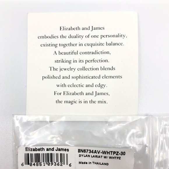 *SOLD* Elizabeth and James Topaz Lariat Necklace - Picture 7 of 8